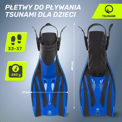 Dětské potápěčské ploutve TSUNAMI 33-37